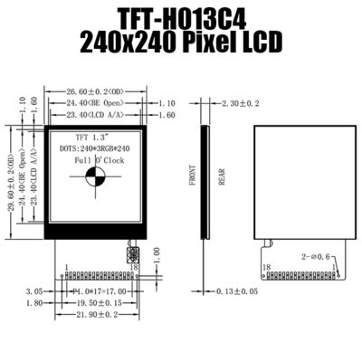 1,3 τετράγωνο λύσεων 240x240 επίδειξης συνήθειας ίντσας TFT SPI LCD