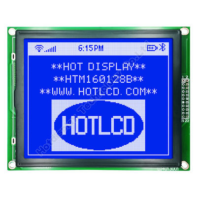 160X128 γραφική μπλε επίδειξη LCD με άσπρο Backlight T6963C
