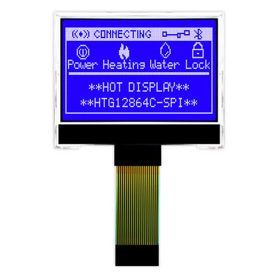 128X64 επίδειξη ενότητας ST7567 SPI FSTN ΒΑΡΑΙΝΩ LCD με άσπρο δευτερεύον Backlight htg12864c-SPI
