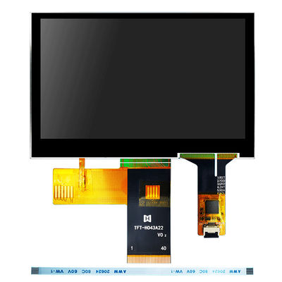 4,3 ίντσα ευρύ όργανο ελέγχου Pcap επίδειξης θερμοκρασίας LCD 480x272 TFT LCD Modulie