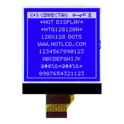 128X128 τσιπ στο γυαλί LCD, μονοχρωματική γραφική LCD επίδειξη HTG128128A UC1617S