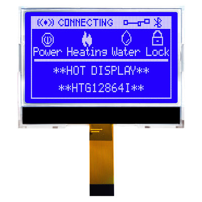 τσιπ 128X64 SPI στην επίδειξη γυαλιού LCD με άσπρο δευτερεύον Backlight HTG12864I
