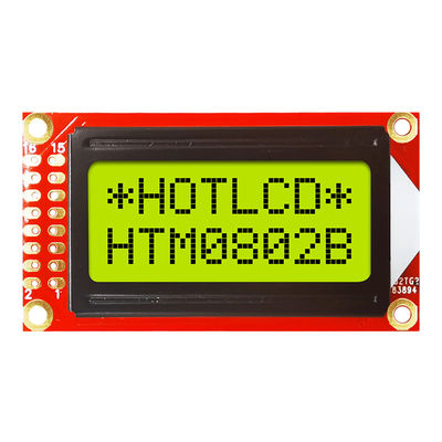 Κιτρινοπράσινος 16PIN χαρακτήρα LCD συνήθειας STN 8X2 τυποποιημένος ΣΠΆΔΙΚΑΣ επίδειξης