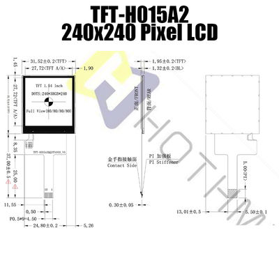 1,54 βιομηχανικό όργανο ελέγχου διεθνών ειδησεογραφικών πρακτορείων 240x240 St7789 ενότητας επίδειξης LCD ίντσας SPI Tft LCD