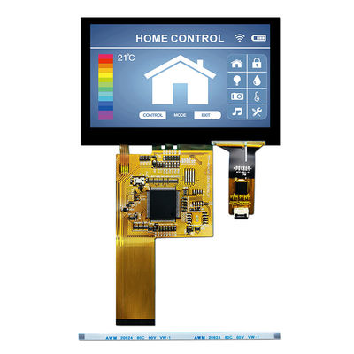 4,3 κατασκευαστής επίδειξης οργάνων ελέγχου TFT LCD Pcap οργάνων ελέγχου ίντσας 800x480 TFT LCD