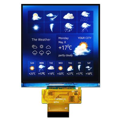 4 η ίντσα 480x480 διαστίζει το τετραγωνικό φως του ήλιου αναγνώσιμο SPI RGB ST7701S επίδειξης TFT LCD