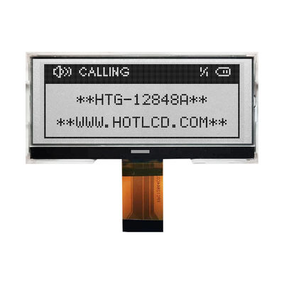 128X48 γραφικό ΒΑΡΑΙΝΩ LCD | Γκρίζα επίδειξη STN με ΆΣΠΡΟ Backlight/HTG12848A