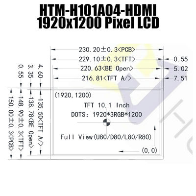 10.1inch 1920x1200 HDMI 1,4 αναγνώσιμος τύπος φωτός του ήλιου επίδειξης ΔΙΕΘΝΏΝ ΕΙΔΗΣΕΟΓΡΑΦΙΚΏΝ ΠΡΑΚΤΟΡΕΊΩΝ LCD