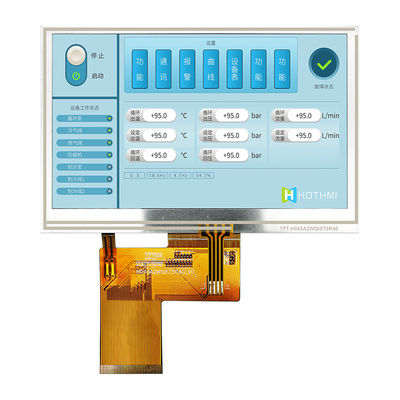 Οθόνη αφής 4,3 ιντσών με αντίσταση Tft Lcd 480x272 Ips LCD Οθόνη Tft Lcd Κατασκευαστής