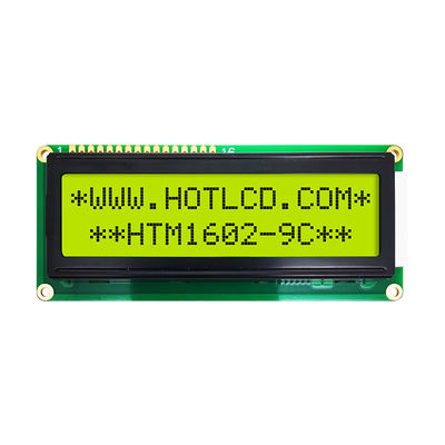 16x2 παρουσίαση σε συνέχειες ενότητας STN+Gray επίδειξης χαρακτήρα LCD με κιτρινοπράσινο Backlight